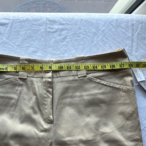 NWT Larry Levine Straight Leg Khaki Pants New Stone | Size 14 - Picture 8 of 13